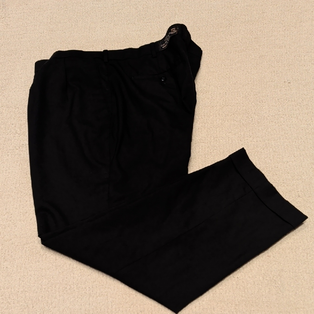 Louis Raphael Men's Elegant Black Dress Pants